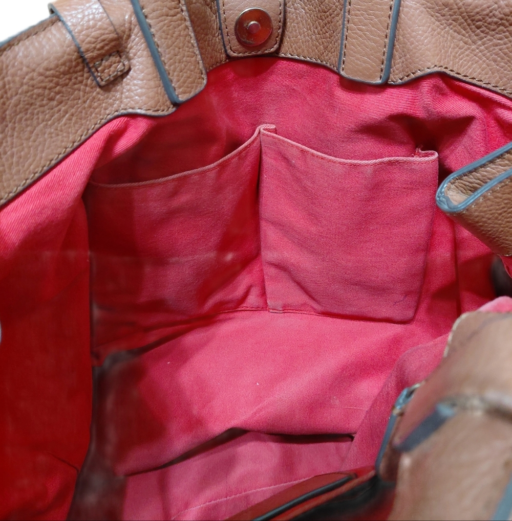 J. Crew Brown Leather Tote Shoulder Bag - Picture 7 of 10